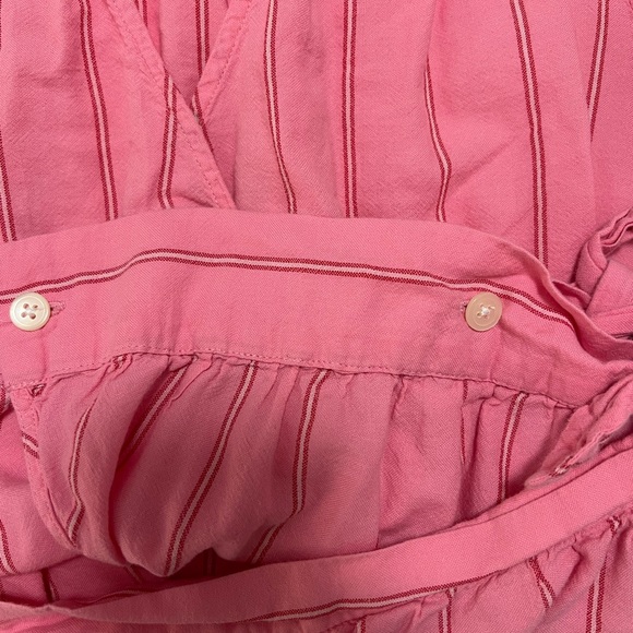 Madewell Wrap Top in Cecilia Stripe Pink, Size M - Picture 12 of 12